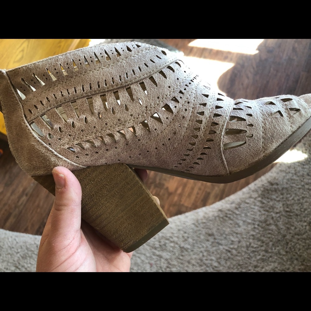 Not Rated Open toe booties